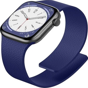 Apple Watch 11-10 42MM 9 8 7 41MM Se 6 5 4 40 2 3 38MM Uyumlu Manyetik Silikon Deri Dokulu Kordon