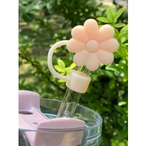 1 Adet Renkli 10 mm Için Pipet Tıpası Çiçekli Pipet Kapağı Quencher Pipet Tıpası 40 Oz ve 30 Oz Uyumlu