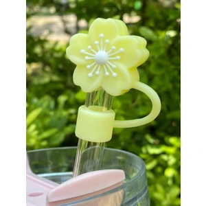 1 Adet Renkli 10 mm Için Pipet Tıpası Çiçekli Pipet Kapağı Quencher Pipet Tıpası 40 Oz ve 30 Oz Uyumlu