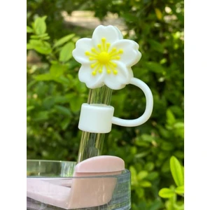 1 Adet Renkli 10 mm Için Pipet Tıpası Çiçekli Pipet Kapağı Quencher Pipet Tıpası 40 Oz ve 30 Oz Uyumlu