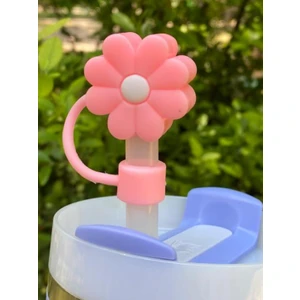 1 Adet Renkli 10 mm Için Pipet Tıpası Çiçekli Pipet Kapağı Quencher Pipet Tıpası 40 Oz ve 30 Oz Uyumlu