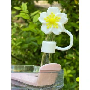 1 Adet Renkli 10 mm Için Pipet Tıpası Çiçekli Pipet Kapağı Quencher Pipet Tıpası 40 Oz ve 30 Oz Uyumlu