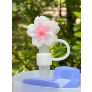 1 Adet Renkli 10 mm Için Pipet Tıpası Çiçekli Pipet Kapağı Quencher Pipet Tıpası 40 Oz ve 30 Oz Uyumlu