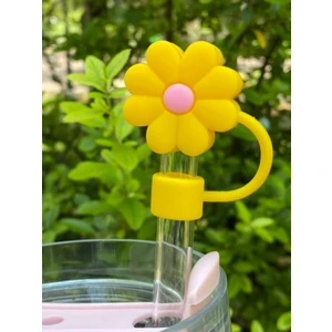 1 Adet Renkli 10 mm Için Pipet Tıpası Çiçekli Pipet Kapağı Quencher Pipet Tıpası 40 Oz ve 30 Oz Uyumlu