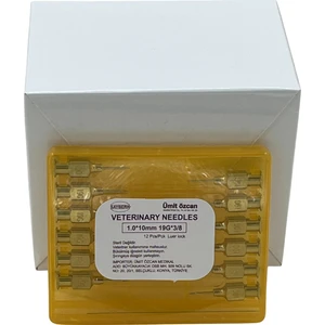 Veteriner Çelik Uç 1.6X20 mm 16GX3/4 12'li - Paslanmaz ve Keskin Mika Enjektör Ucu (Sayberk)