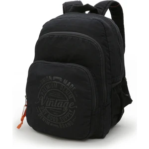 Dark Cotton 5017 Siyah Pamuk Okul Laptop MacBook Kamp Seyahat Günlük Kampüs Sırt Çantası