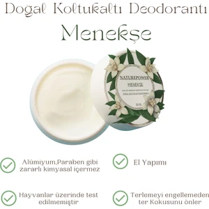Doğal Krem Deodorant Ter Kokusu Önleyici Koltuk Altı Menekşe Kokulu 50 ml
