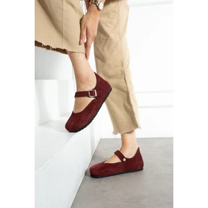 Ottawa Hakiki Deri Mantar Taban Ortopedik Kadın Babet