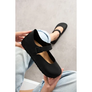 Ottawa Hakiki Deri Mantar Taban Ortopedik Kadın Babet