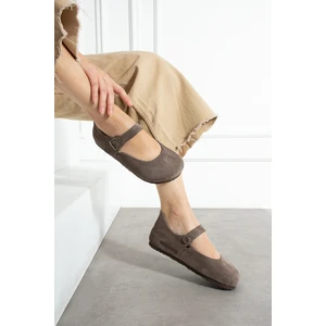 Ottawa Hakiki Deri Mantar Taban Ortopedik Kadın Babet