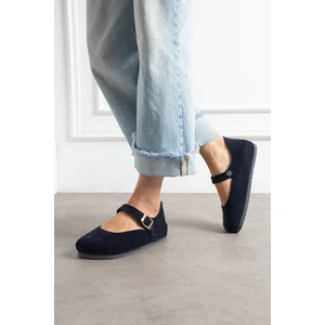 Ottawa Hakiki Deri Mantar Taban Ortopedik Kadın Babet