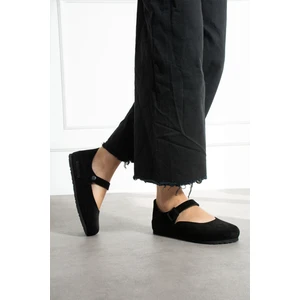 Ottawa Hakiki Deri Mantar Taban Ortopedik Kadın Babet