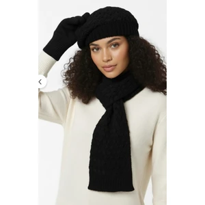 Kadın Kışlık Örgü Bere, Atkı ve Eldiven Takımı