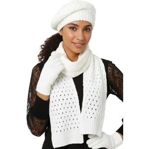 Kadın Kışlık Örgü Bere, Atkı ve Eldiven Takımı