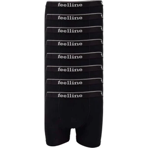 8 Adet Feelline Siyah Pamuklu Doğal Likralı Erkek Boxer