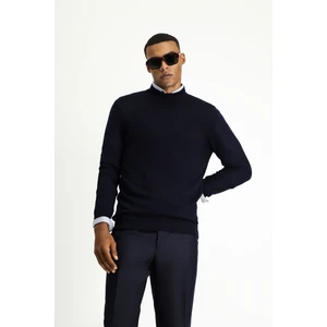 Yarım Balıkçı Yaka Regular Fit Pamuklu Triko Kazak