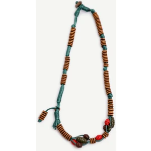 Ahşap Boncuklu Uzun Kolye