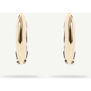 Gold ve Silver Detaylı Halka Küpe