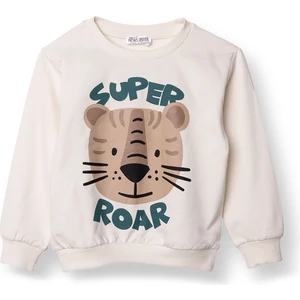 Hellobaby Erkek Bebek Basic Sweatshirt Şardonlu Bisiklet Yaka Uzun Kol
