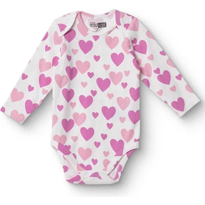 Hellobaby Kız Bebek Uzun Kol Body Ribana Zarf Yaka Uzun Kol