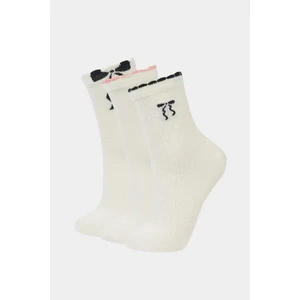 Kadın 3'lü Pamuklu Uzun Çorap F5460AXNS