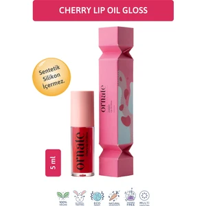 Cherry Lip Oil Gloss | Dolgunlaştırıcı & Nemlendirici & Parlatıcı Dudak Yağı / Cherry 5 ml