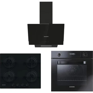 Siyah Cam Ankastre Set (HDG6C2GBTK Davlumbaz, HVW6MBB Ocak, HOT3051BI/E Fırın)