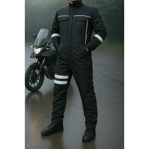 DRC Outdoor Motorcu Tulumu – Kışlık Su ve Rüzgar Geçirmez, Ekstra Elyaf Takviyeli, Reflektörlü