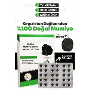 %100 Saf Mumiyo 30'lu Tablet Kırgızistan'dan İthal Shilajit