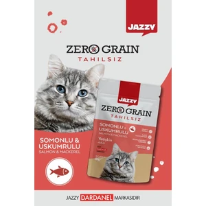 Jazyy Zero Grain Kedi Maması Uskumru&somon Poşet 80 gr x 8 Adet