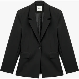 Slim Fit Uzun Kollu Cep Detaylı Düğmeli Geniş Yaka Blazer Ceket