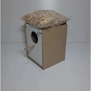 Ev Tipi Muhabbet Kuşu Yuvalık (Talaş Hediyeli)