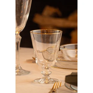 Pure Altın Yaldızlı 4'lü Ayaklı Bardak Seti 280 cc