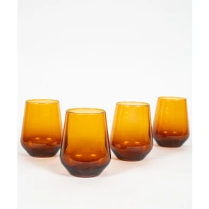 New Iconic 4'lü Su Bardağı Seti Amber 425 cc