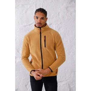 Erkek Biyeli Fermuarlı Spor Polar Ceket