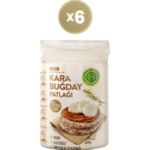Glutensiz Fabrika Karabuğday Patlağı Sade 100 g x 6 Paket (Glütensiz & Vegan)