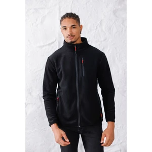 Erkek Biyeli Fermuarlı Spor Polar Ceket