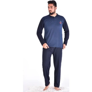 Rimolli Rimoli 1035-0 Erkek Uzun Kol Süprem Pijama Takımı Lacivert