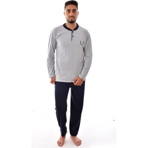 Erkek 1065 Büyük Beden Pijama Takımı Gri