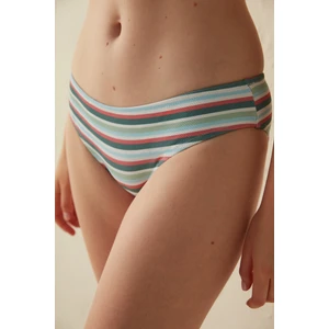 Çok Renkli Çizgili Natural Hipster Bikini Altı