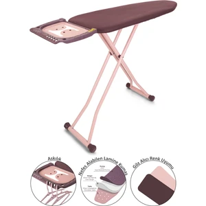 Silvia Özel Mürdüm Kumaşlı Ütü Masası