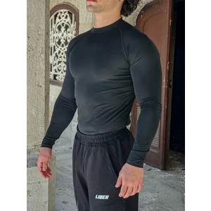 Basic Uzun Kollu Compression T-Shirt (Siyah)