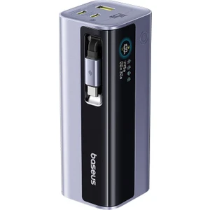 Energeek GR11 145W 20.000 Mah Geri Çekilebilir Dahili Type-C Kablolu 2x Type-C 1xusb Powerbank uzay gri