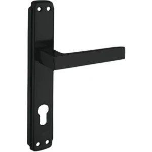 Lama Kol Aynalı Siyah Yale Kapı Kolu