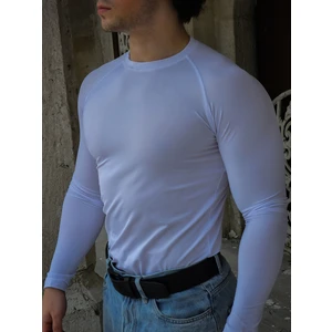 Basic Uzun Kollu Compression T-Shirt (Beyaz)
