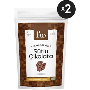 2'li Yulaflı Cevizli Sütlü Çikolata Glutensiz Atıştırmalık 2x50 gr