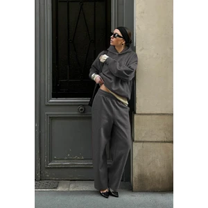 Füme Kapüşonlu Basic Kadın Eşofman Takımı MG2533