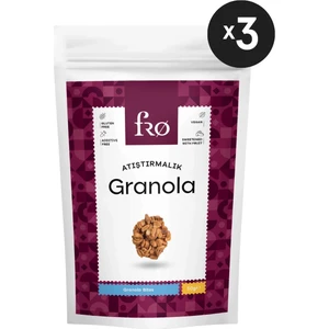 3'lü Atıştırmalık Granola Vegan Glutensiz Şekersiz Atıştırmalık Sağlıklı Ara Öğün Granola