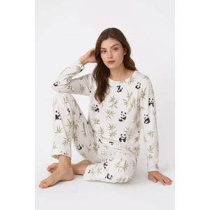 Kadın Oversize Uzun Kollu Pamuklu Pijama Takımı