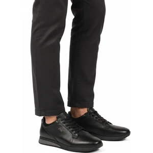 Siyah Floter Hakiki Deri Erkek Casual Ayakkabı 3235 M